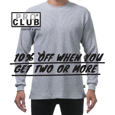 $15.99 • Buy Proclub Pro Club Men Heavyweight Thermal Long Sleeve T Shirt Camo Plain Waffle