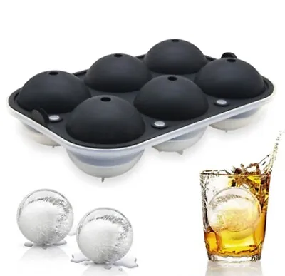 Six Sphere Ice Cube Mold For Whiskey Cocktails And Homemade And Drinks • $9.99