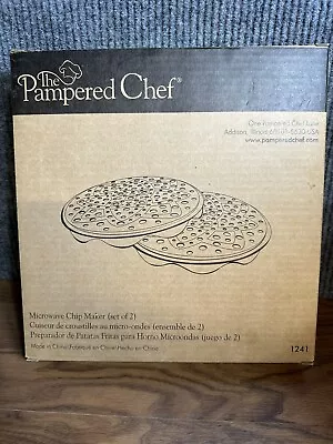 Pampered Chef Microwave Chip Maker Set Of 2 New In Box  • $9.99