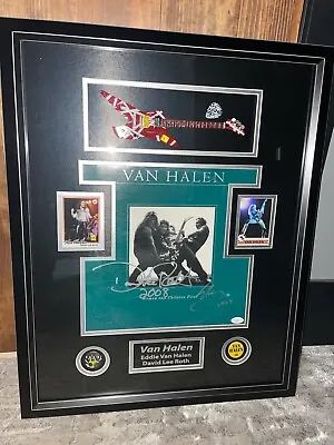 Eddie Van Halen David Lee Roth Autographed Album Vinyl LP Framed Guitar JSA COA • $5150