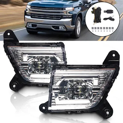 Fit For 2019-2021 Chevy Silverado 1500 2500HD Pair LED Fog Lights W/ Wiring Kit • $59.19