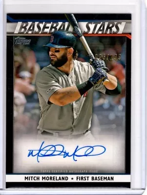 MITCH MORELAND 2020 Topps Series Baseball Stars Black AUTO / AUTOGRAPH #d /199 • $6.99