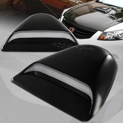 Black Painted ABS Plastic Racing Air Flow Vent Turbo Hood Scoop Universal 5 • $19.99