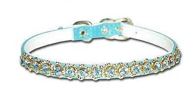 Majestic Jeweled Vinyl Dog Collar Czech Crystals Color Choice Size Choice Unisex • $9.09