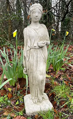 Greek Lady Stone Garden Statue | Outdoor Classical Roman God Sculpture Ornament • £44.99