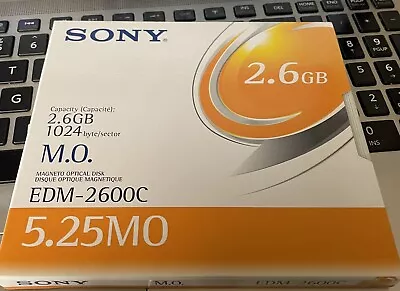 1 Pc Sony CWO - 2600C 130mm 5.25  2.6GB Magneto Optical Disk - MO M.O. Disc • $9