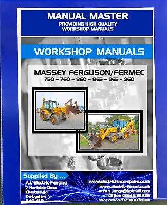 Massey FergusonFermec Digger Workshop Manual 750760860865965960 - Printed • £49.98