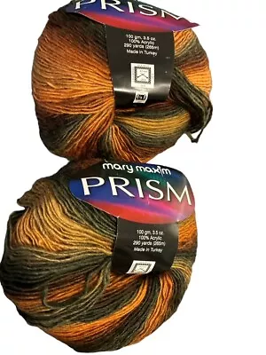 Mary Maxim Prism Yarn : Lot Of 2 In Color 3110 Autumn • $12