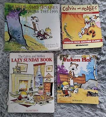 Calvin And Hobbes Bundle X4 Books 1980's 1990's Bill Watterson • £14.99