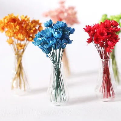 1 Pc Dollhouse 1:12 Scale Miniature Artistic Dried Flower And Glass Vase Set • $4.99