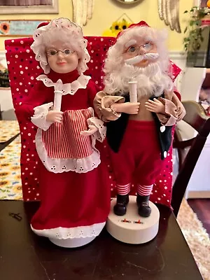 Vintage Mr & Mrs Santa Claus Light Up Marionettes • $25