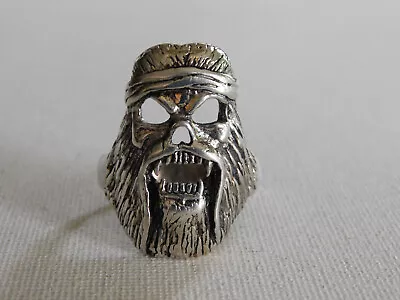 Vintage G&S Bearded Teeth Chewbacca  Biker Ring Sz 14 • $70