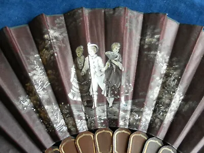 Antique Vintage Hand Painted Fan Figural Gilt • $86
