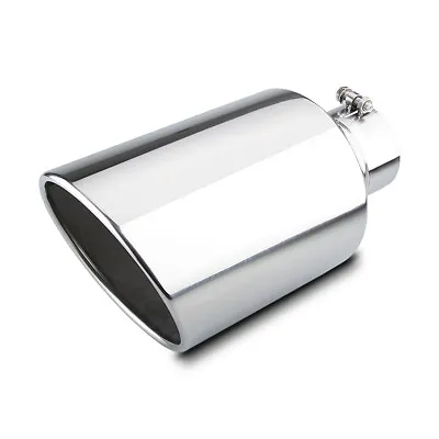 Inlet 4  Outlet 8  - 15  Long Stainless Steel Rolled Edge Exhaust Tip Diesel • $52