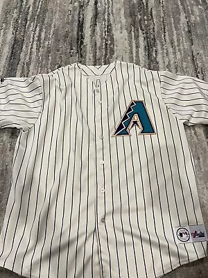 Arizona Diamondbacks MLB Jersey Mens XL Pinstripe Vintage Majestic Mark Grace • $85