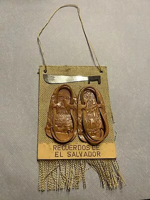 Vintage Recuerdos De El Salvador Souvenir Mini Machete & Sandals Shoes Hanging • $10.26