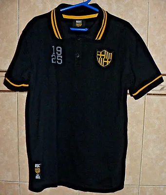 BARCELONA B.S.C. ECUADOR Soccer Black Polo Jersey 90th Anniv BOYS Small Size 12 • $26.99