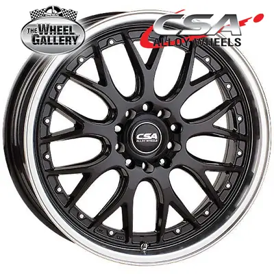 CSA Mako 16x7 4/100 40P Gunmetal Black Machined Lip Set Of Alloy Wheel Wheels • $956