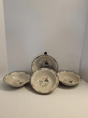 Marmalade Christmas Set Of 4 International China Cereal Bowl Geese Holly Berry  • $25