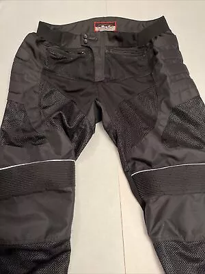 Bilt BLM5 Men’s Black Mesh Lined Padded  Motorcycle Riding Pant 38x31 Waterproof • $36