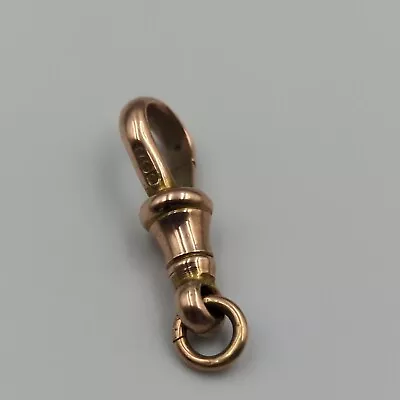 Victorian 9ct Rose Gold Swivel Dog Clip Clasp For Albert Pocket Watch Chain 1.7g • £14.50