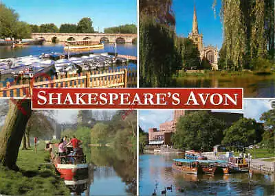 Picture Postcard Shakespeare's Avon (Multiview) [Salmon] • £2.59