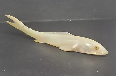 £80 • Buy Antique Japanese? Mother Of Pearl Carved Fish Figure