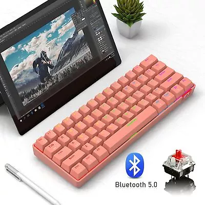 60% Bluetooth/Wireless/Wired Mechanical Keyboard RGB Backlit Type-C Programmable • $51.50