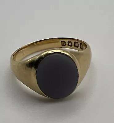 STUNNING 18ct Yellow Gold Signet Ring Size Q - LONDON - WJH - Fully Hallmarked • £334.99