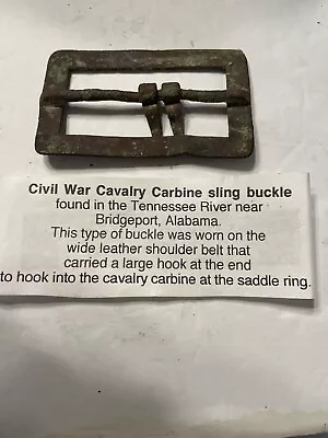 Civil War Cavalry Carbine Sling Buckle Original-found In Tennessee River/alabama • $99