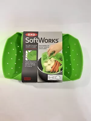 OXO Softworks Silicone Pressure Cooker Steamer Basket Green Vegetable New • $8.86