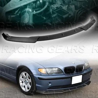 MATT BLACK FRONT BUMPER SPOILER SPLITTER LIP KIT FIT 02-05 BMW 325i 330i E46 4DR • $95.95