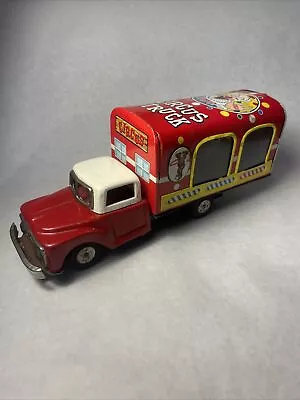 Vintage Tin Friction Circus Truck With Animal Chute • $63