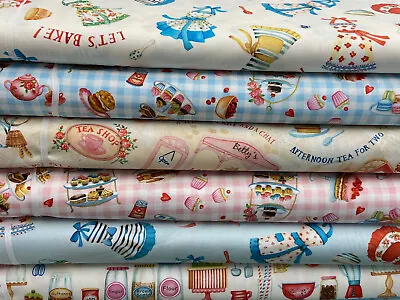 Louise Nesbit For Michael Miller  Baked With Love Cotton Fabric By 1/4 Metre* • £0.99