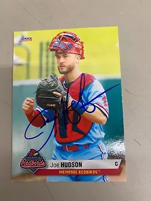 Joe Hudson Signed Card 2019 Memphis Redbirds Team Card IP Auto • $12.71