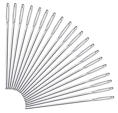 5Pc Large-eye Blunt Needles Steel Knitting Hand Sewing Darning Embroidery Needle • £2.99