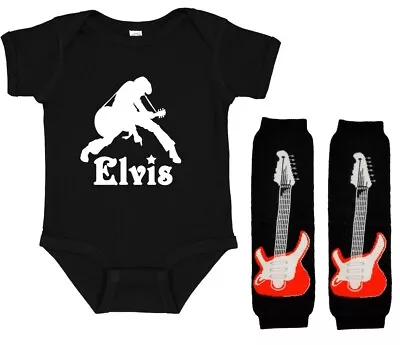 Elvis Presley Pose Infant Bodysuit Shirt Set Outfit • $16.46