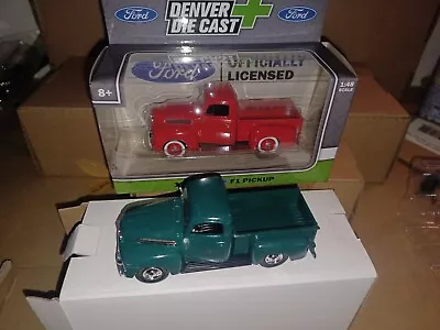 2 PACK - 1:48 Scale  1951 Ford Pick-Up Trucks - DISTRESSED ITEMS • $17.99