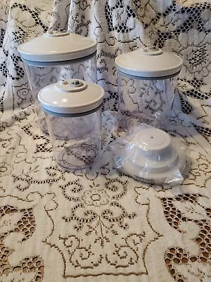 FOODSAVER SNAIL VACUUM CANISTERS (3)  25 50 80 Oz + Jar Sealer New • $45