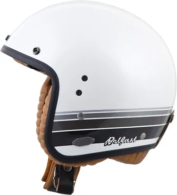 Scorpion Exo Belfast White 3/4 Open Face Street Motorcycle Helmet Adult XS • $36.99