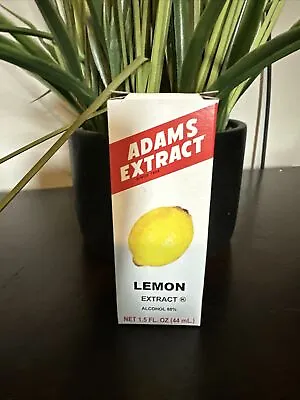 ADAMS EXTRACT Lemon 1.5 Oz 44ml Pure & Strong • $2.99