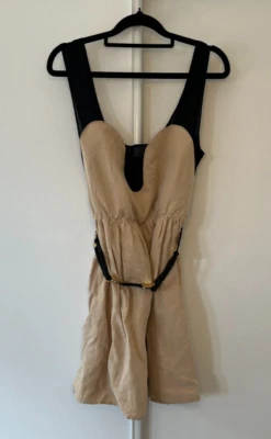 $39.99 • Buy Alice Mccall Dress | Linen Silk Blend | Womens | Size Au 8 Us 4 | Black Belt