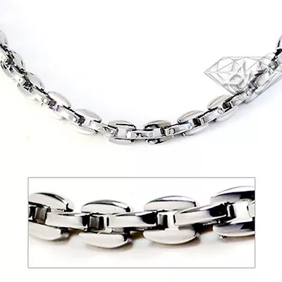 Accents Kingdom 5MM Men's Titanium Oval Link Chain Necklace • $139.99