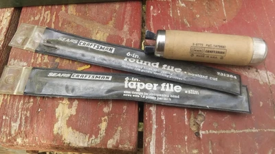$19 • Buy Craftsman  Adjustable File & Tool Handle + 2 Files Made In USA