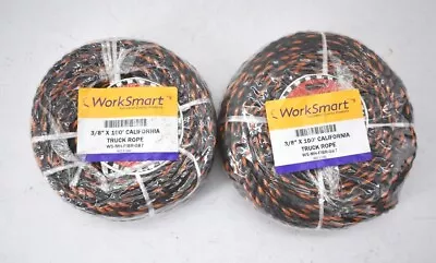 Lot Of 2 WorkSmart 3/8  X 100' Polypro California Truck Rope 3-Strand Twist • $39.99