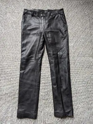 1990s Vintage LAMB LEATHER Pants 36x34 Pants GOTH Punk Motorcycle HOT TOPIC • $139.95