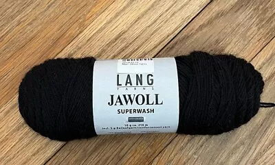 Lang Yarns JAWOLL Superwash Merino Sock Yarn Black 50 G / 210m *READ • $9.99