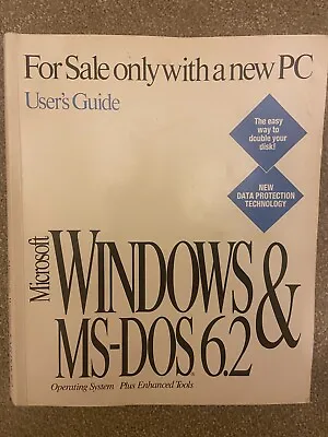 Microsoft Windows MS-DOS 6.2 Operating System Plus Enhanced Tools Guide & COA • £2