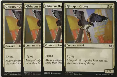 Mtg 4x Ghirapur Osprey 020/184 Aether Revolt Common Near Mint-playset • $1.09