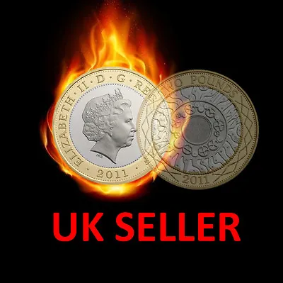  Coin Through Bag £2 Split Coin Two Pound Split Coin Magic Trick Close Up Magic • £19.50